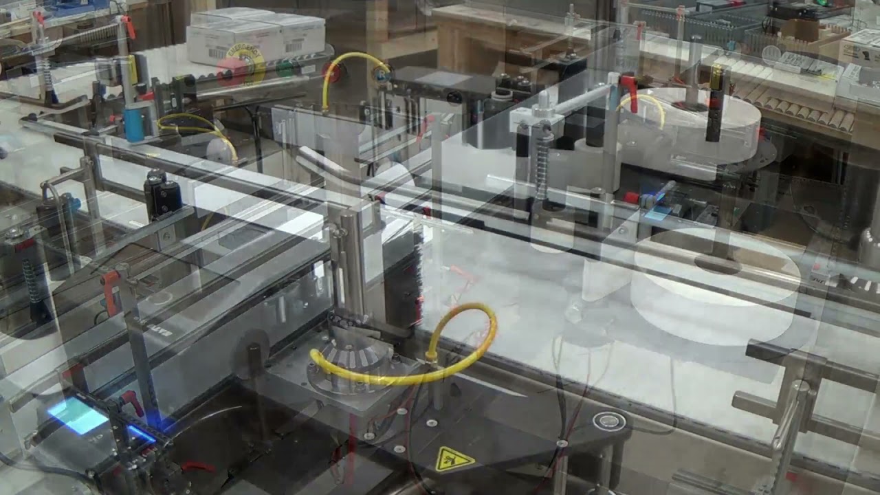 Model 252 Print and Apply Dual Corner Wrap to Label Four Sides of Cases