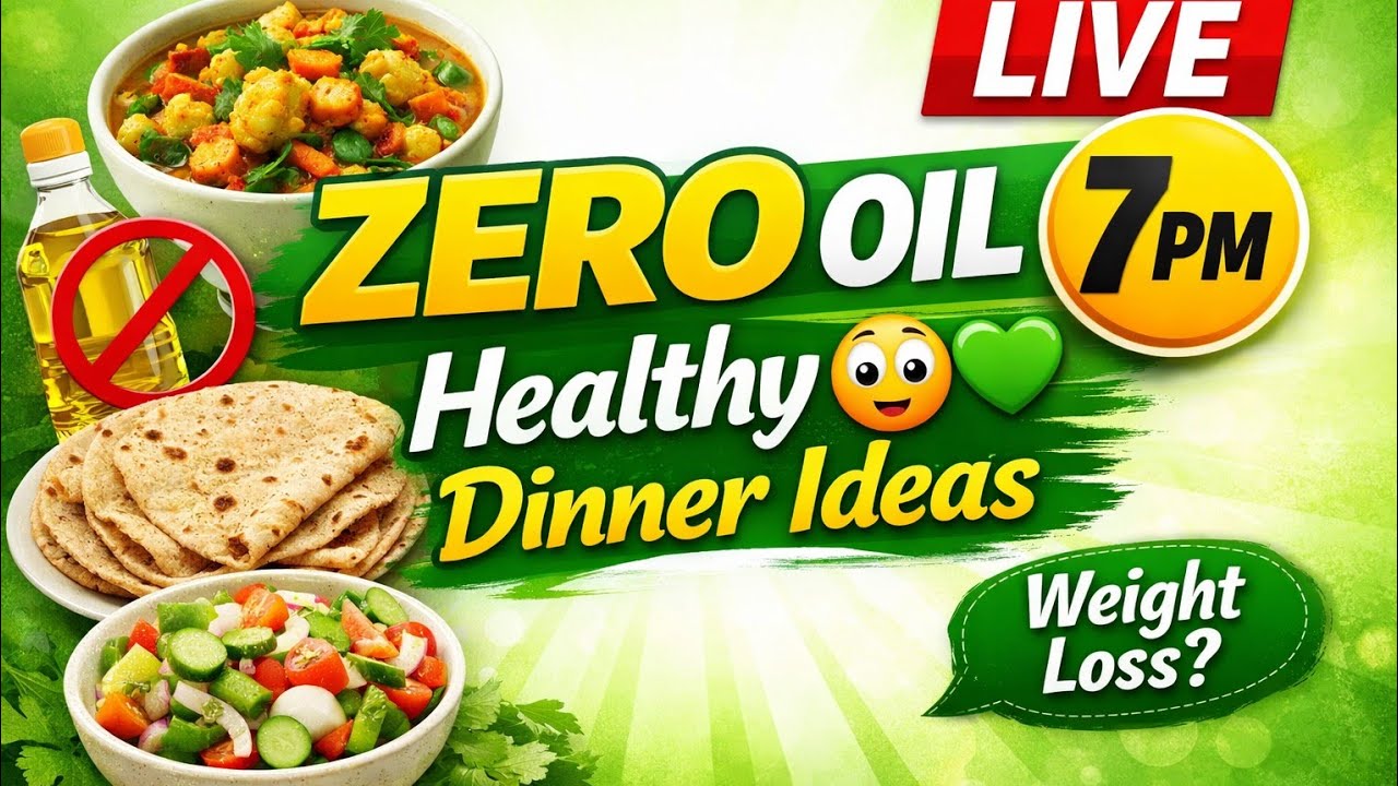 Zero Oil Recipes Live 💚 | Healthy Indian Veg Meals | Weight Loss Friendly Cooking | Theindianbite