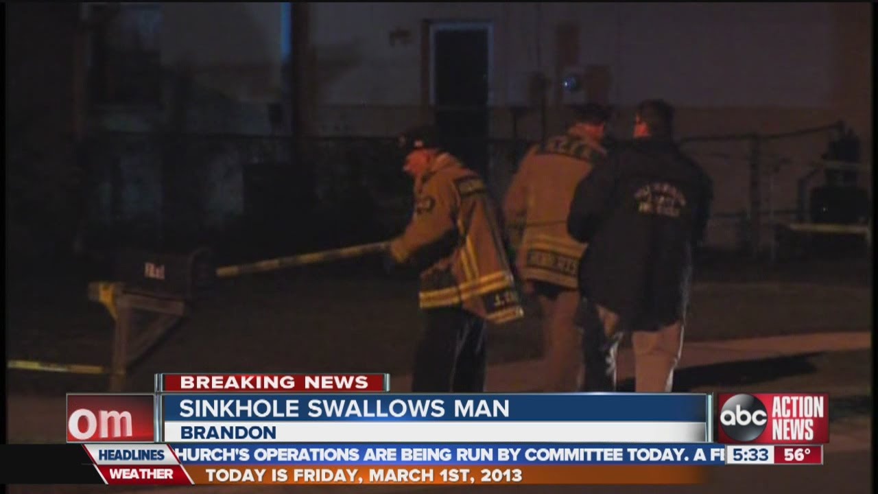 Sinkhole swallows 36-year-old man