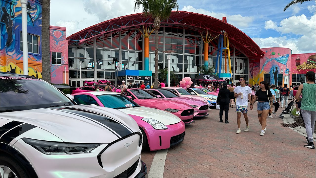 Auto Barbie Orlando All Pink Auto Show Barbie Movie event ALL PINK car show Dezerland Park Orlando