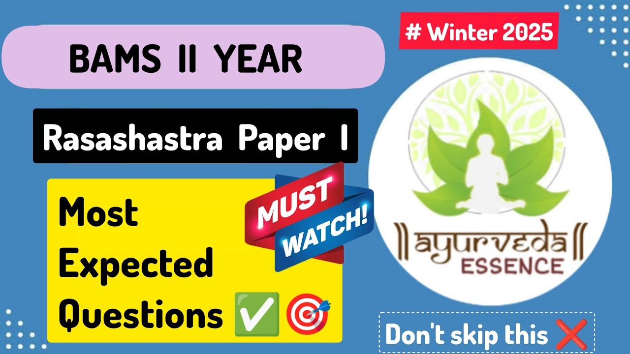 Most Expected Questions😱🔥| BAMS 2nd year |