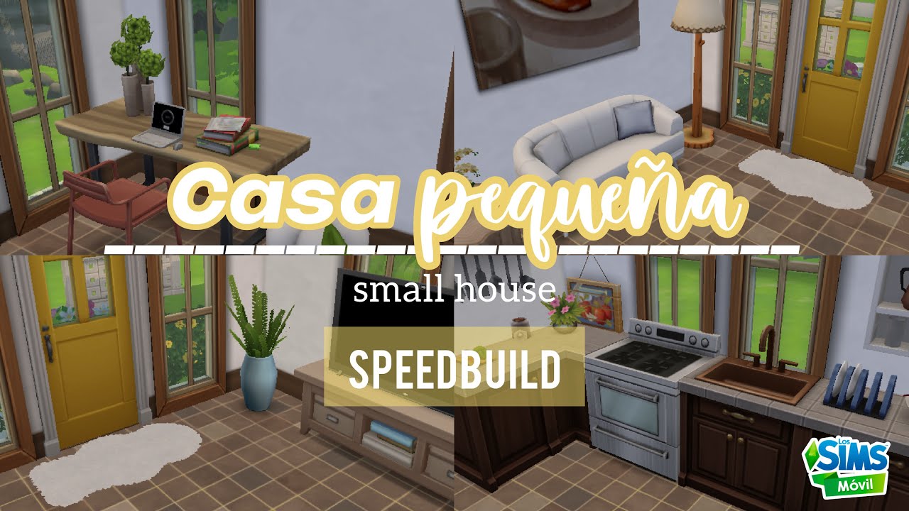 DECORANDO una MINI CASA 💛 (no es tan mini) I Los Sims Mobile I Speedbuild