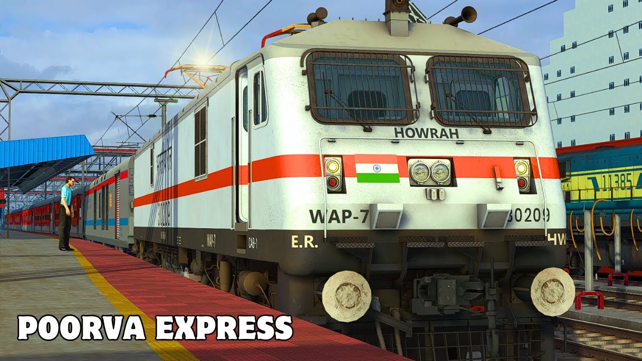 POORVA EXPRESS JOURNEY IN INDIAN TRAIN SIMULATOR || New Delhi-Howrah Poorva Express || Part-2