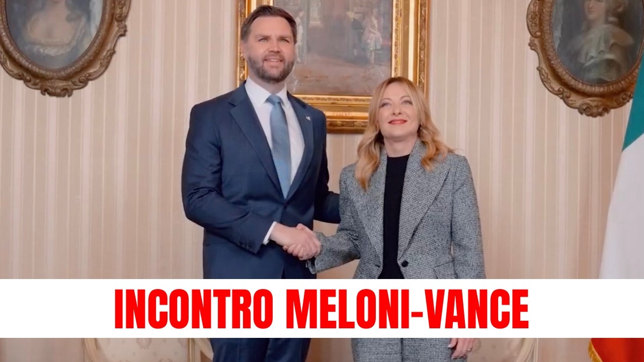 GIORGIA MELONI INCONTRA J.D. VANCE PRESSO LA PREFETTURA DI MILANO
