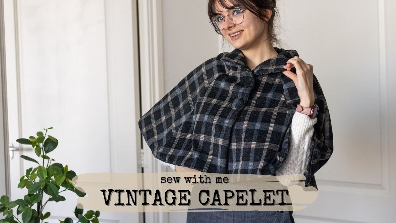 Making A Cute Vintage Capelet 🧵 Sew With Me