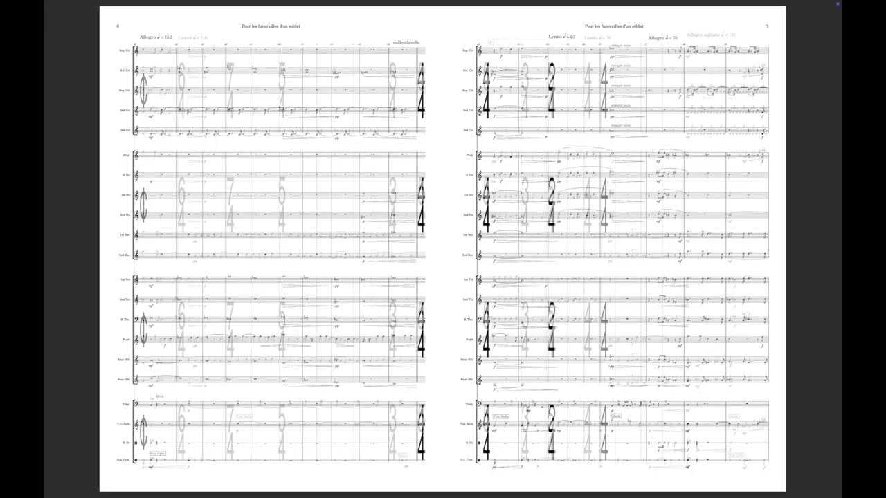Pour les funerailles d'un soldat (Lili Boulanger) - arr. for brass band grade 3