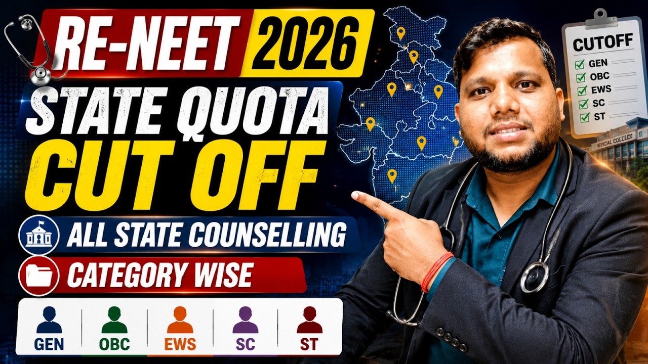 🔥 RE-NEET 2026 State Quota Cutoff | All States Expected MBBS Cutoff & Closing Rank | Category Wise