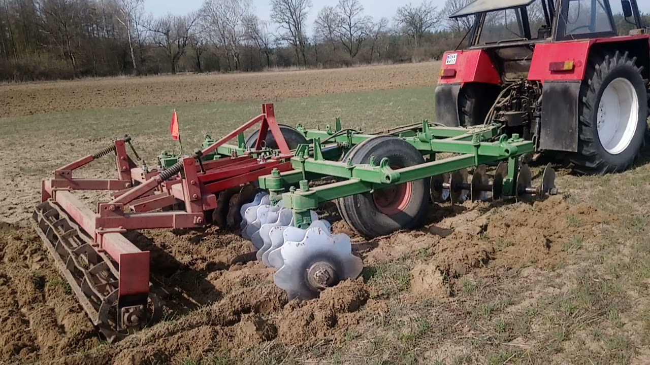 Ugory pod jeczmien jary Zetor 16145 z talerz&oacute;wka Btd 3.80 m