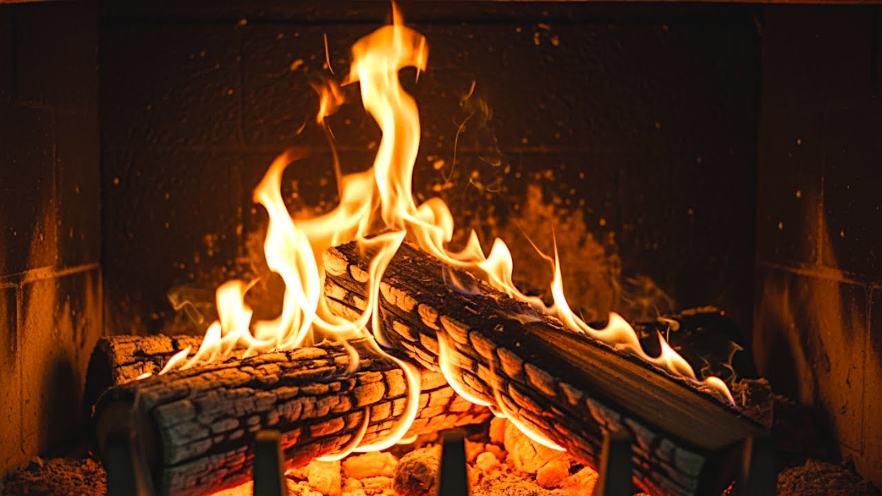 Cozy Fireplace Ambience 🔥 Real Crackling Fire Sounds | 9 Hours | No Music