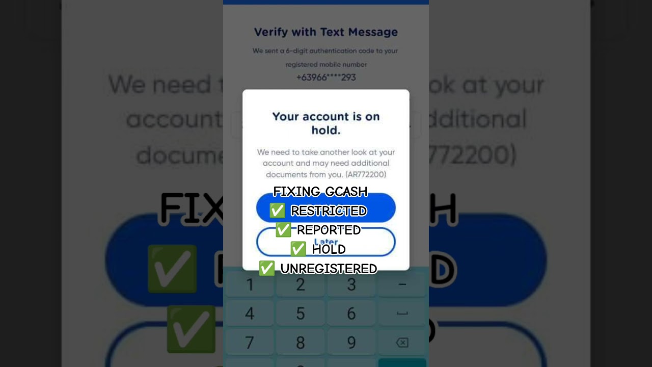 FIXING RESTRICTED GCASH, HOLD GCASH, DEACTIVATED, COURT ORDER ETCH.