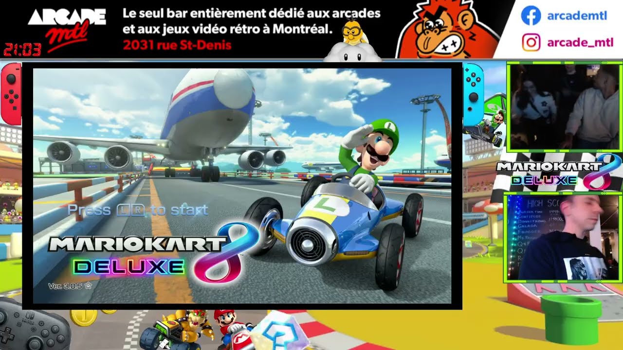 Tournois Mario Kart 8 Deluxe - 17 Janvier 2025 - Arcade MTL