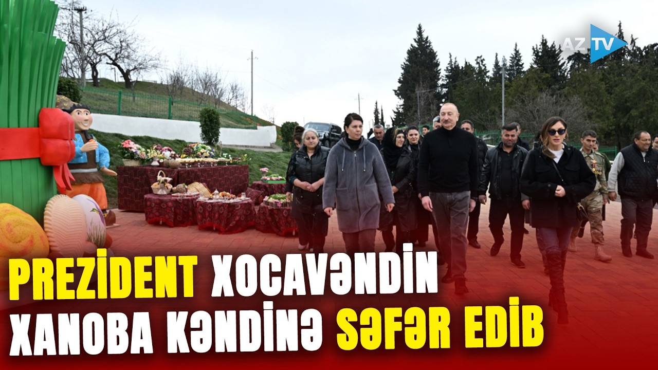 Prezident İlham Əliyev Xocavəndin Xanoba kəndində görülən işlərlə tanış olub