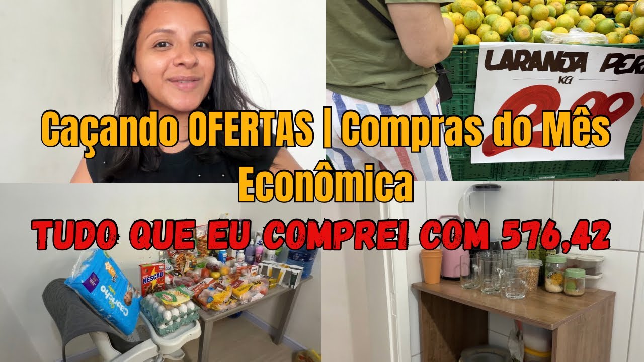 COMPRAS DO MÊS / GASTANDO POUCO E ECONOMIZANDO MUITO NO MERCADO.