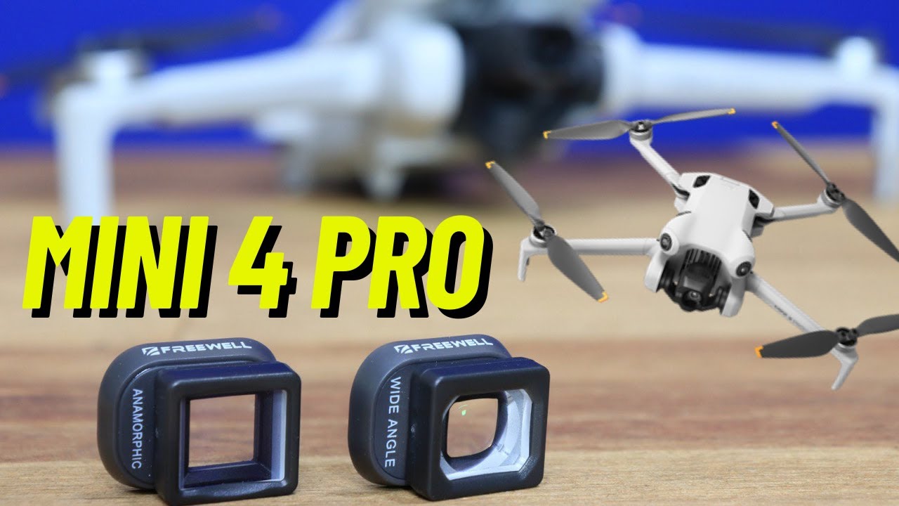 Incrível lente FREEWELL no Drone DJI MINI 4 PRO: Lente Grande Angular e Anamórfica