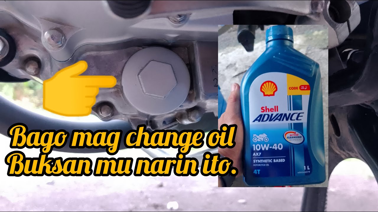Basic na gawin. Paano mag Palit nang Oil sa tmx 125 Alpha.