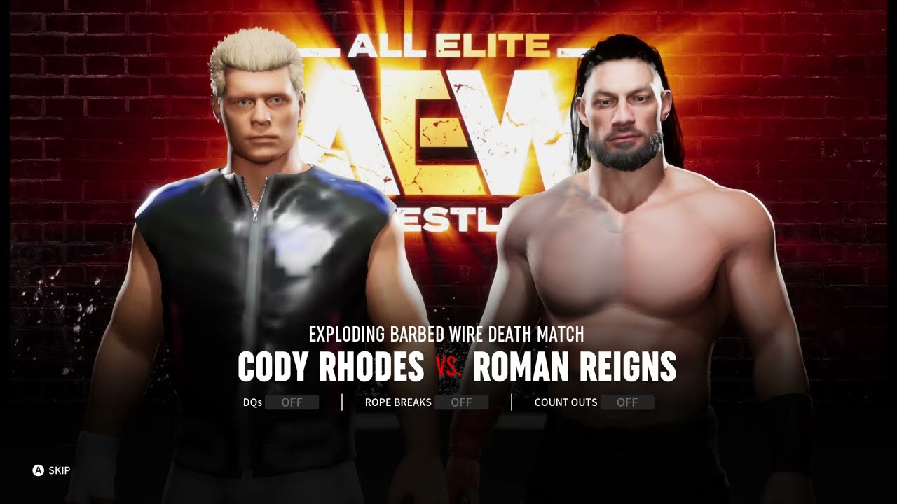 WWE AEW FIGHT FOREVER WRESTLEMANIA: CODY RHODES VS ROMAN REIGNS  #wwe #aew #wrestlemania