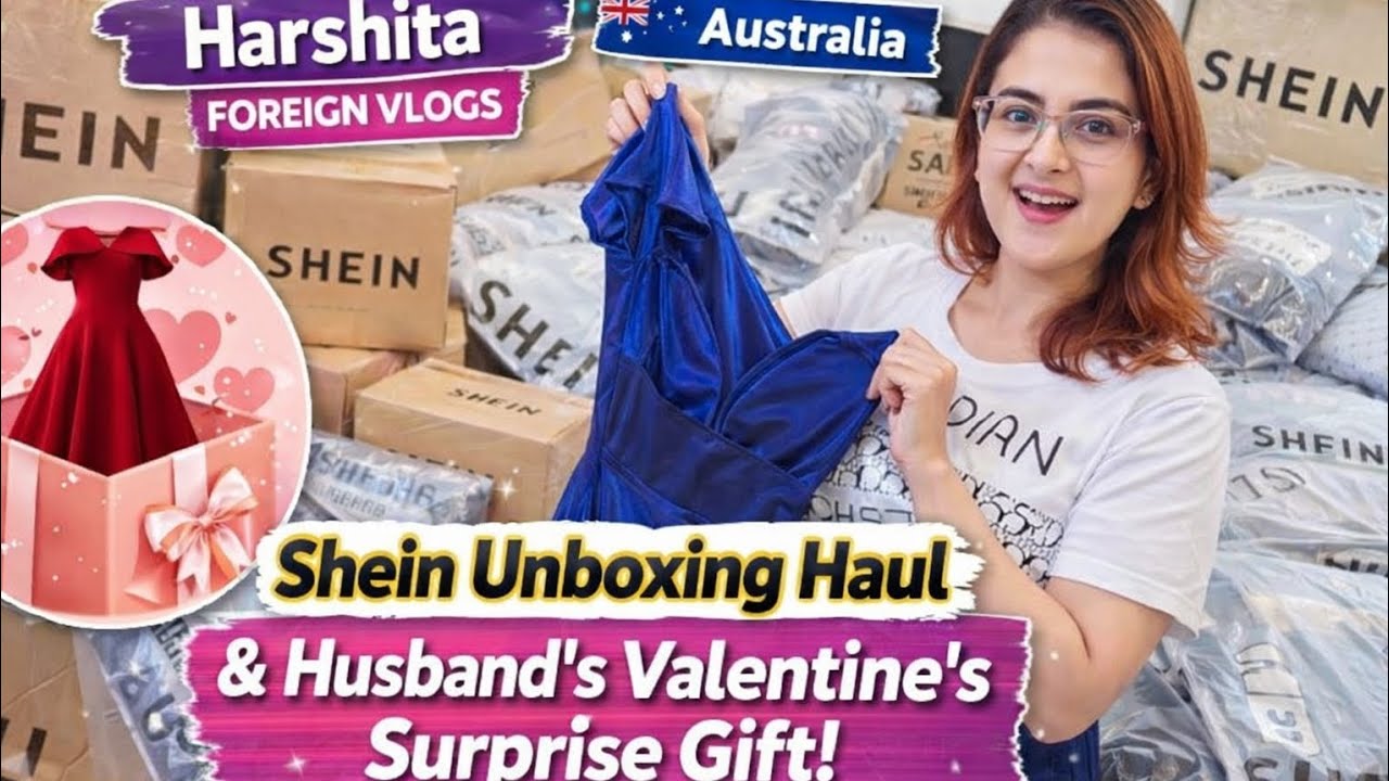 Massive SHEIN Unboxing in Australia 🇦🇺 | Husband’s Valentine’s Surprise 💙 #vlog #viralvideo #viral 