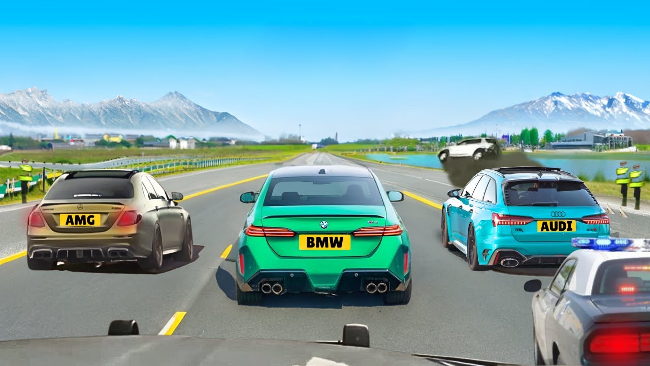 Craziest Police Chase of German Cars Caught on Dashcam!