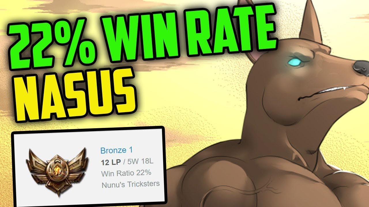 22% WIN RATE BRONZE NASUS saves and 1 MAN wins the game- Bronze Spectates 60