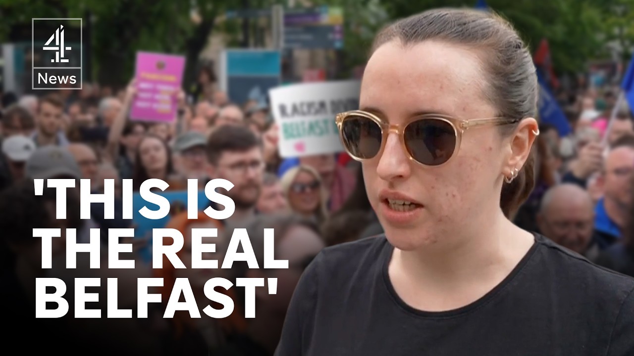 Belfast: anti-racism rallies after violent unrest across Northern Ireland
