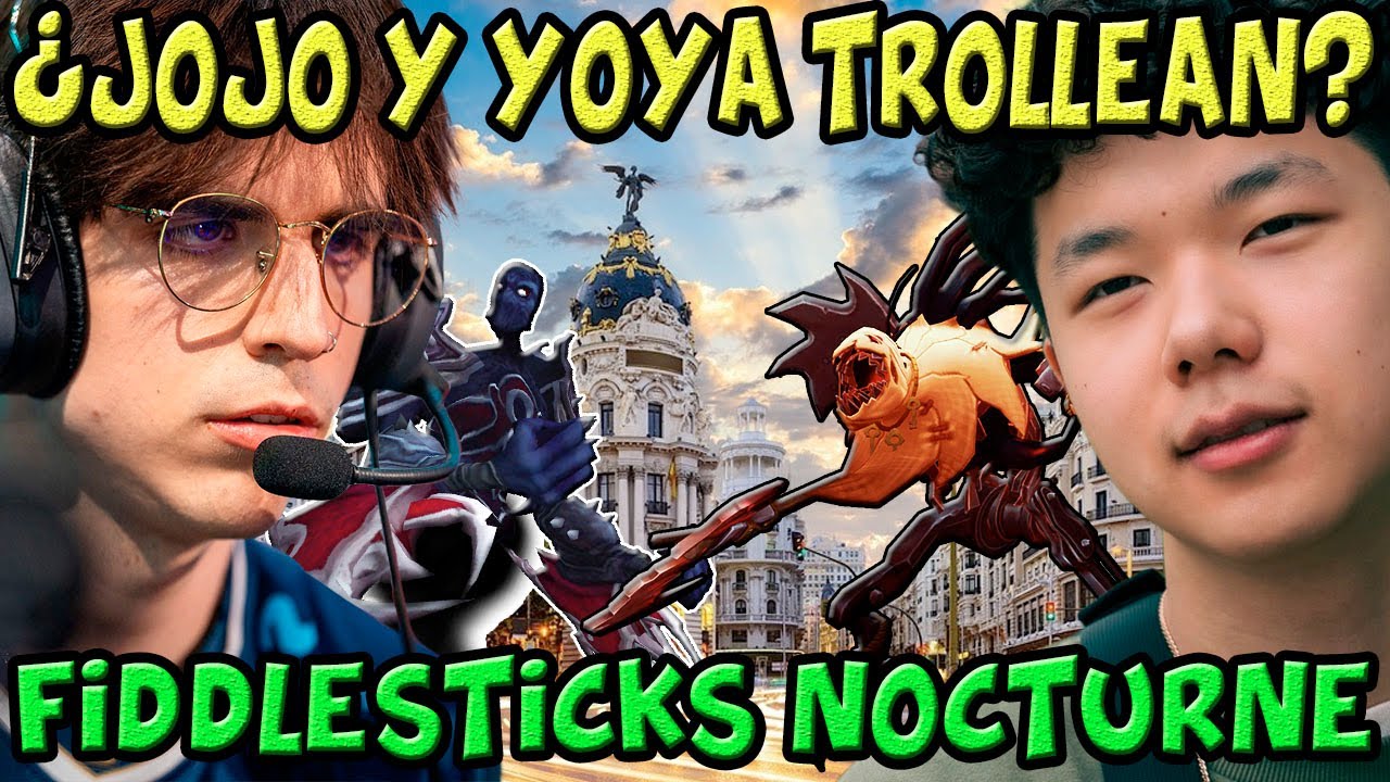 ¡Están locos! KOI Jojopyun y Elyoya juegan Fiddlesticks/Nocturne bot