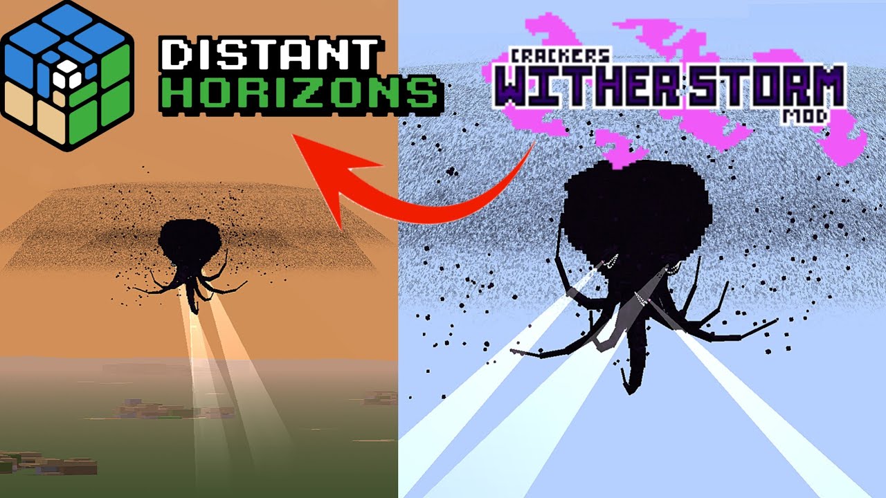 Cracker's Wither Storm Mod with Distant Horizons - Minecraft