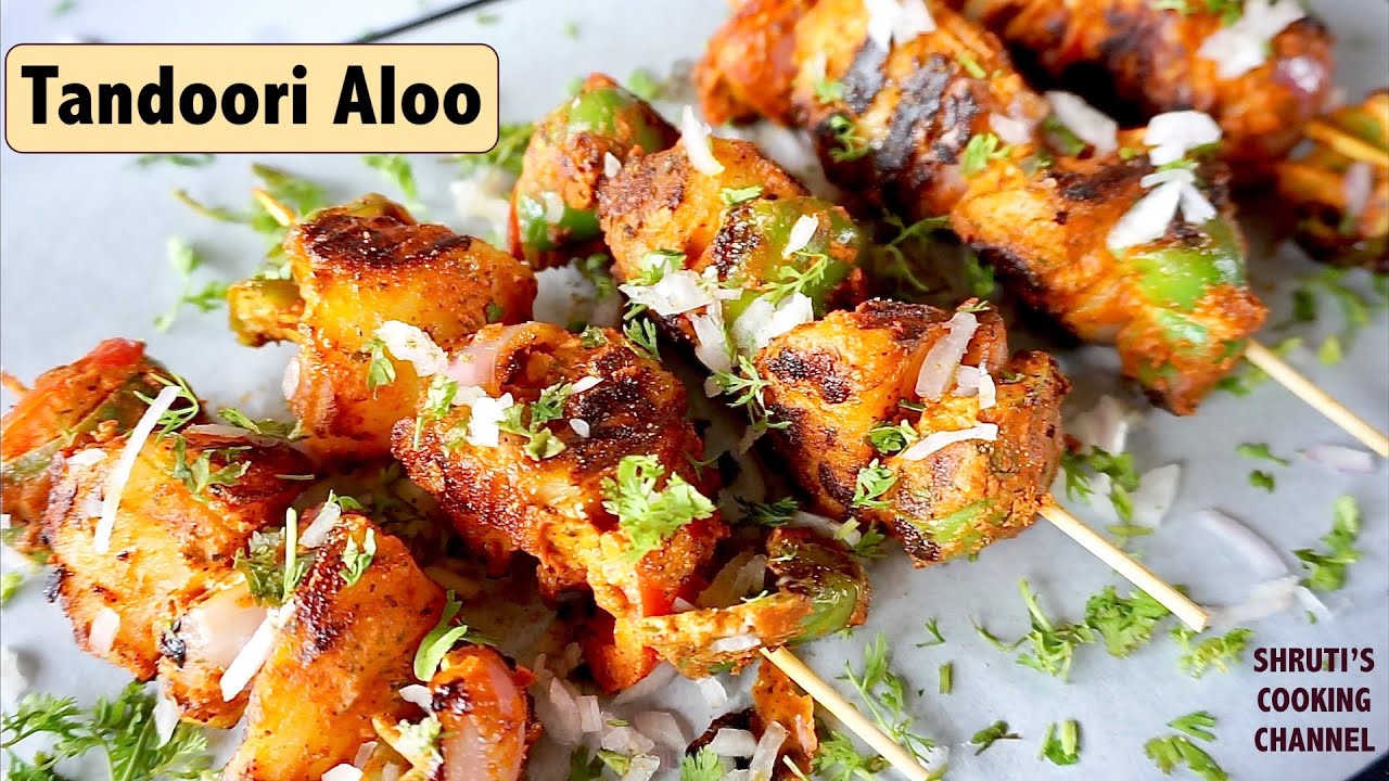 tandoori aloo recipe | tandoori aloo tikka | tandoori aloo without oven | potato starter recipe