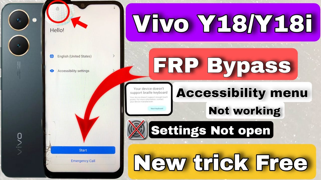 Vivo Y18/Y18I FRP Bypass Without PC || Vivo Y18 google account bypass New security update android 13
