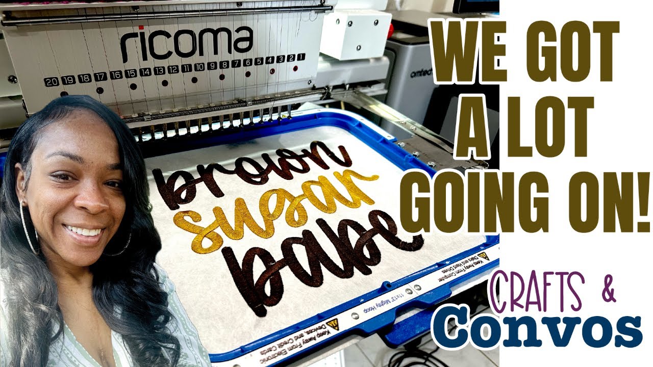 Crafts & Convos | New Embroidery and Bling Design | Let's Test Mylar