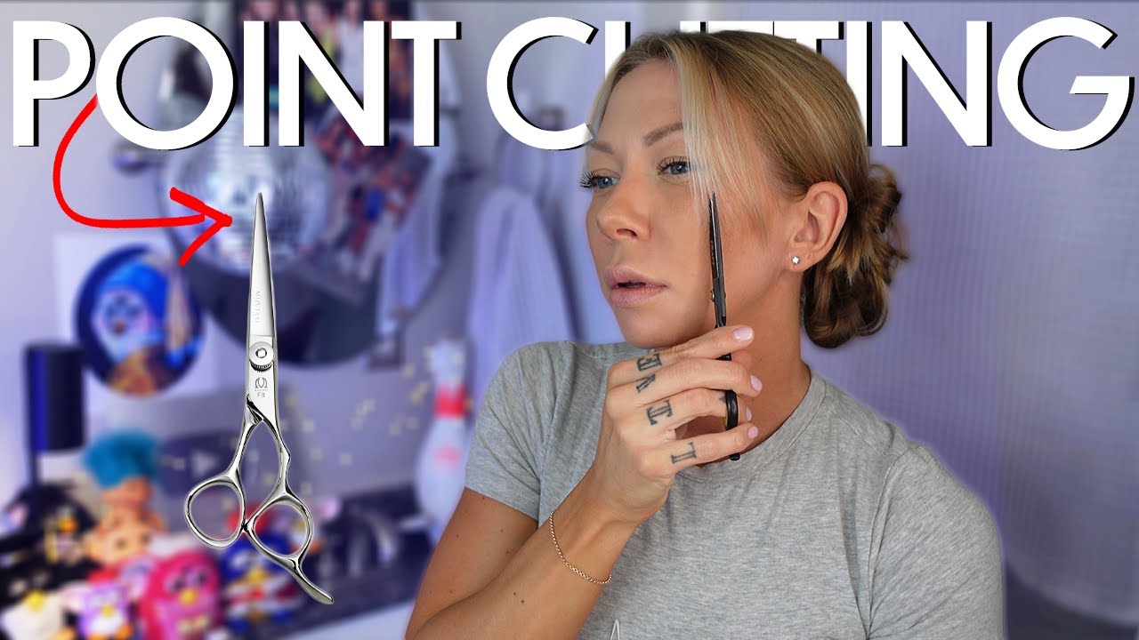 how to point cut your hair for blending