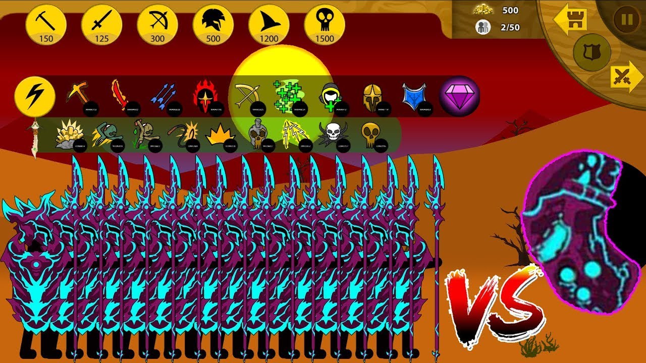 9999 SPEARTON VAMP VS HEAD TITAN VAMP IN INSANE MAP - Stick War Legacy Mod Vip