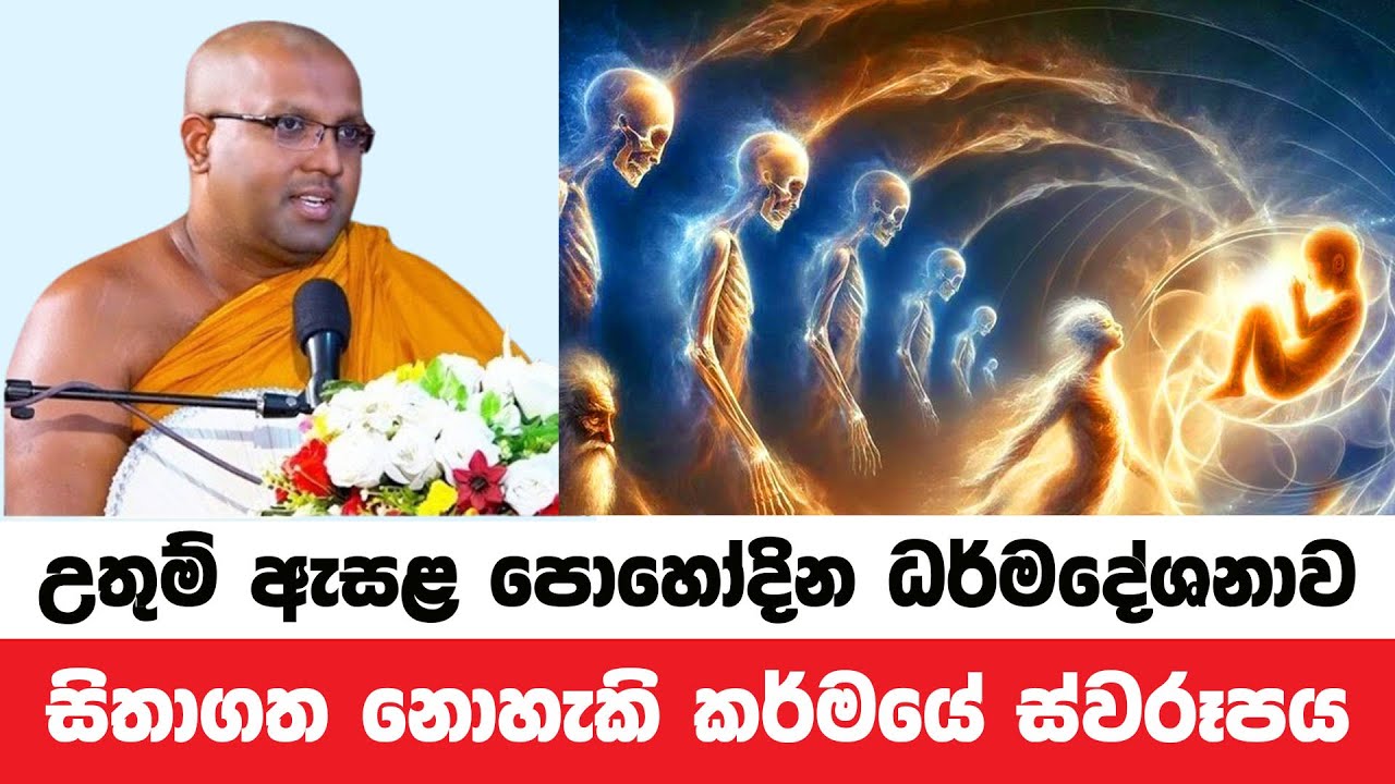 උතුම් ඇසළ පොහෝදින ධර්මදේශනාව | කර්මයේ ස්වරූපය | Kelaniye Sasanawansa Thero | Dharmadeshana 110