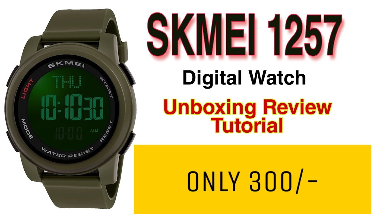 SKMEI 1257 DIGITAL WATCH 💥 Unboxing Review Tutorial