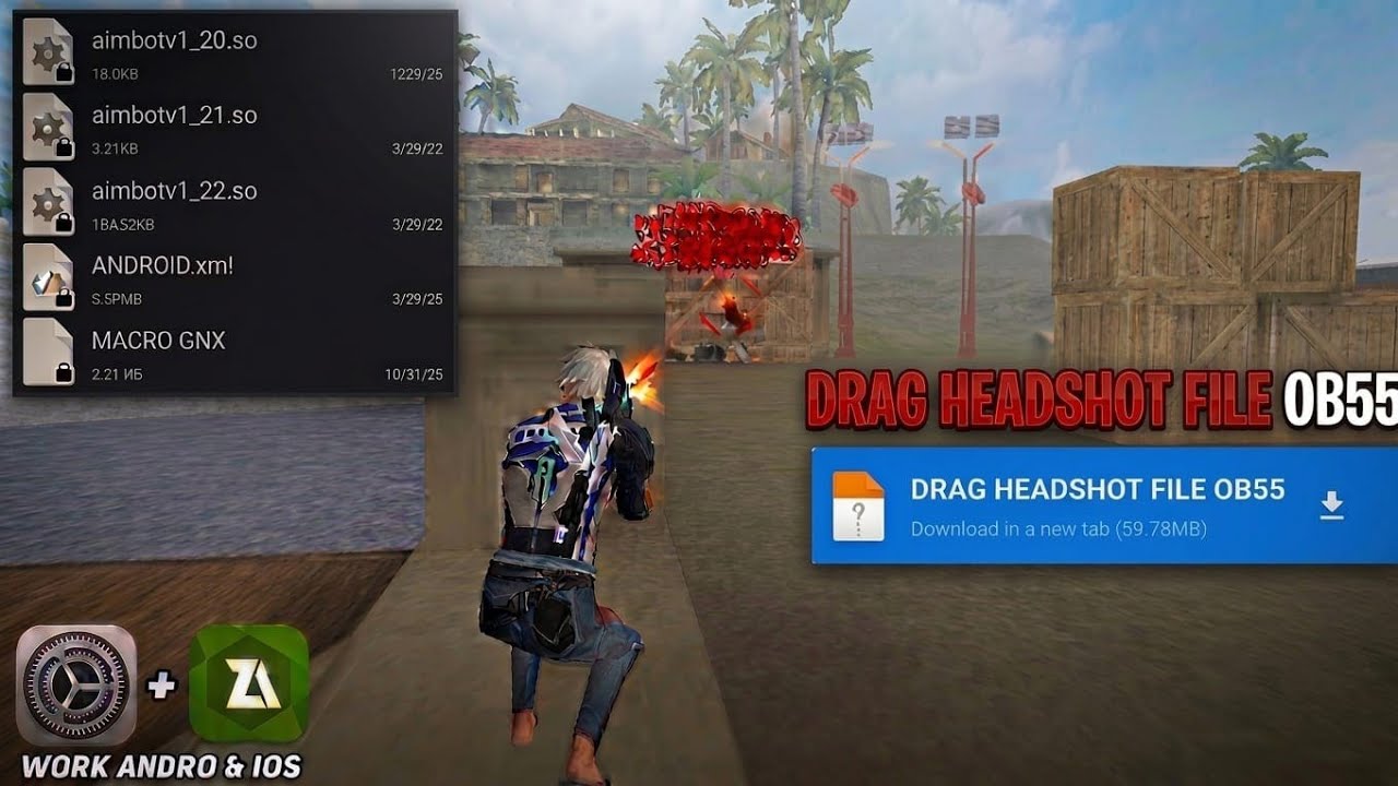 ФАЙЛ НА АВТОПРИЦЕЛ (DRAG HEADSHOT) OB55📒 ФАЙЛ НА ХЭДШОТ В ТЕЛО В FREE FIRE REGEDIT📓 РАБОТАЕТ НА В...