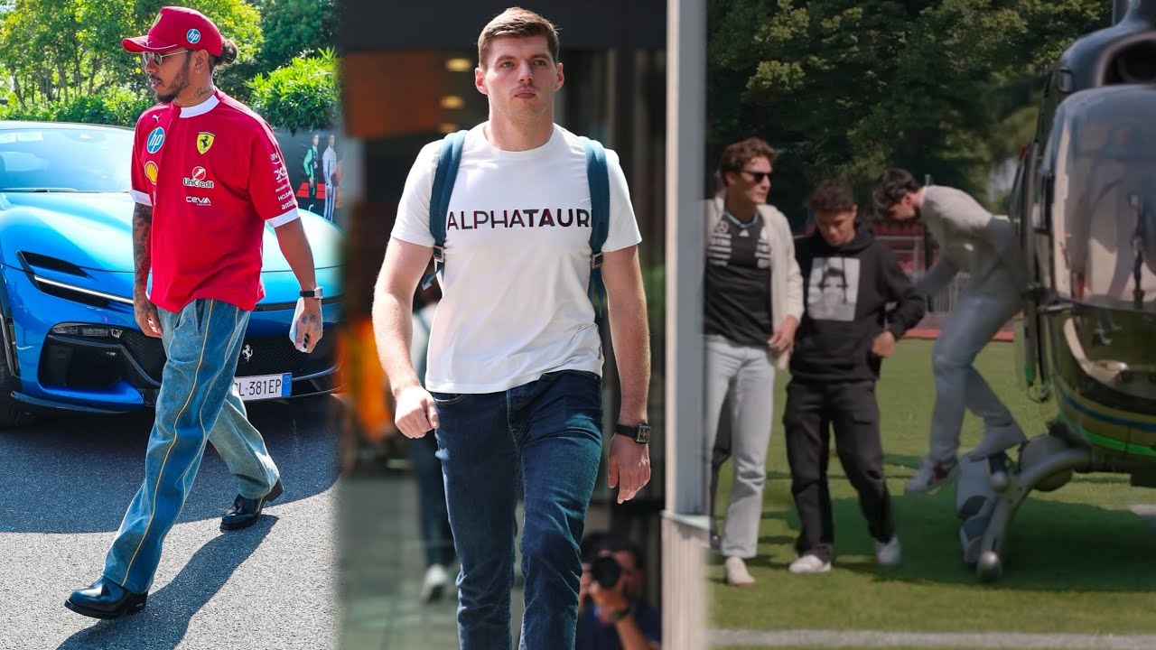 Carlos & Lando arrive in style in a helicopter | Franz Hermann & more F1 Drivers arrive in Imola