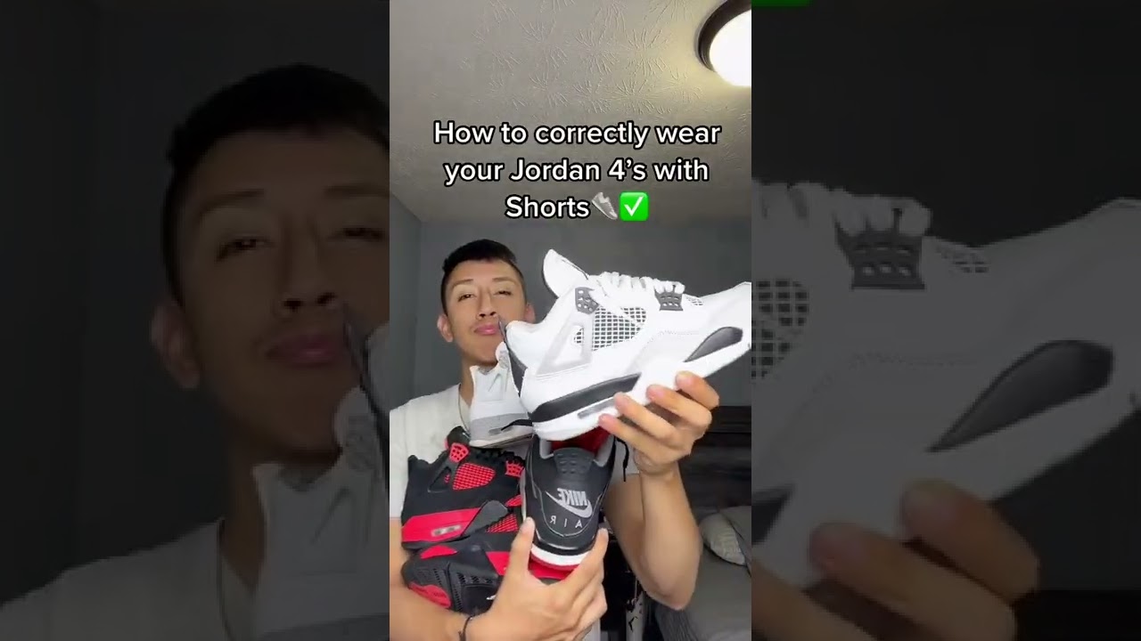 How to Wear Jordan 4's Correctly👟✅ #shoes #sneakers #shorts