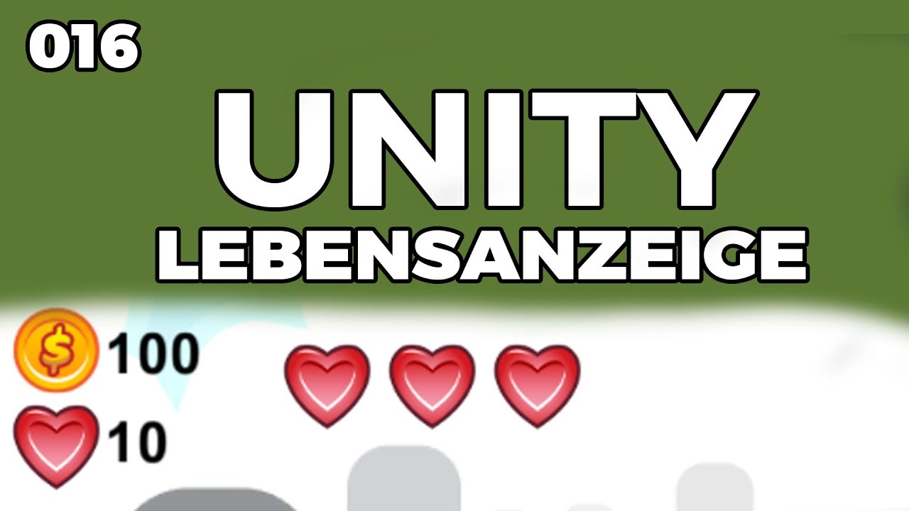 [016] Unity JUMP AND RUN - Lebensanzeige - Health System - Deutsch/German