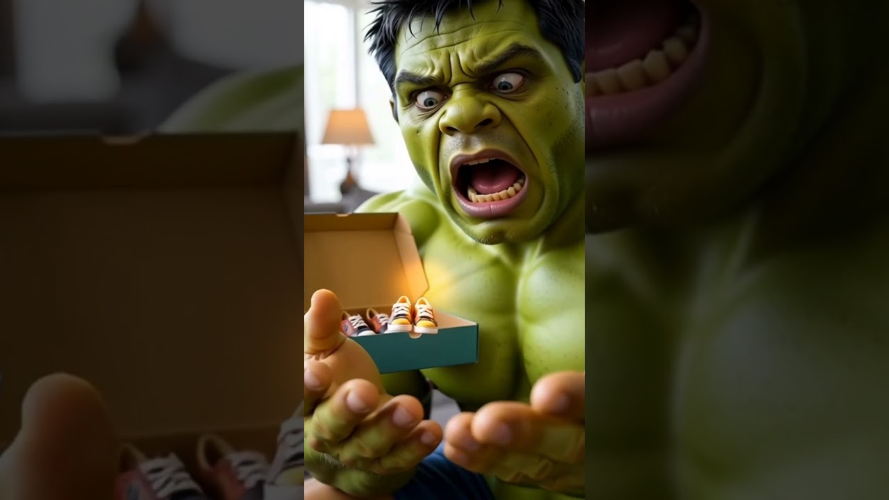 “Hulk vs Tiny Shoes – Epic Fail! 🤣😂🤣😂