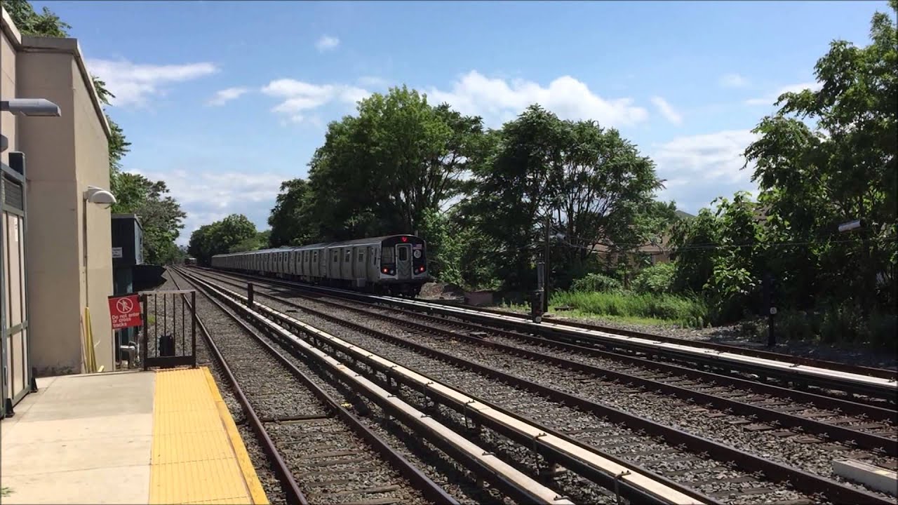 NYC Subway HD 60fps: 2015 Parade of Trains (TOMM & Arnines) & R160 Q Trains @ Neck Road (June 28th)