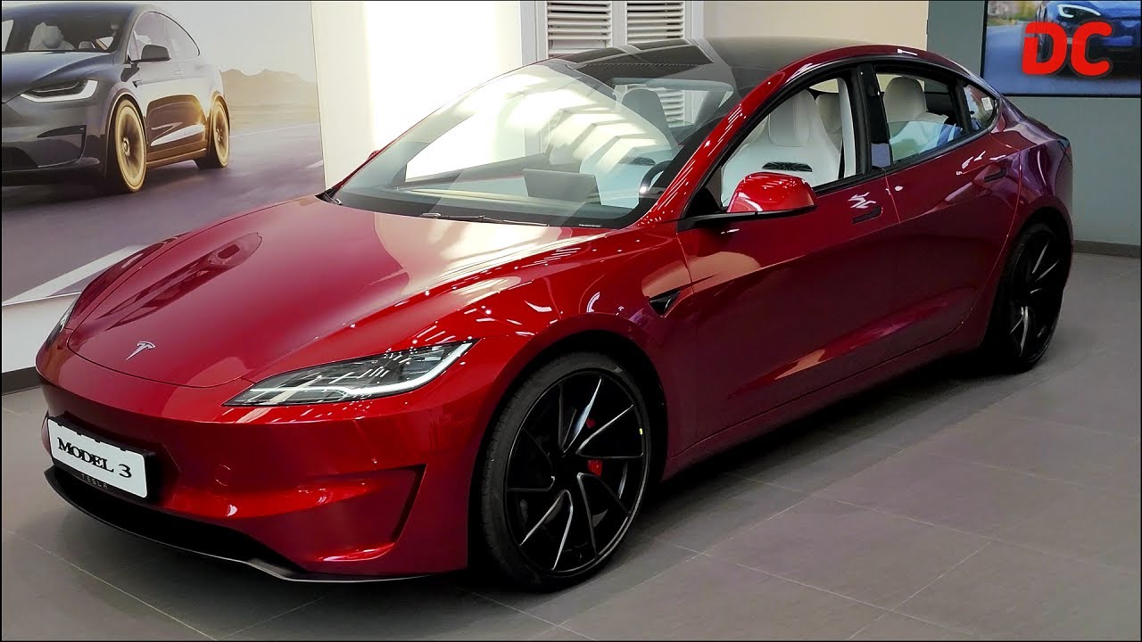 2024 Tesla Model 3(Highland) Performance Facelift Ultra Red: 4K Exterior & Interior Detail Cut #DCUT