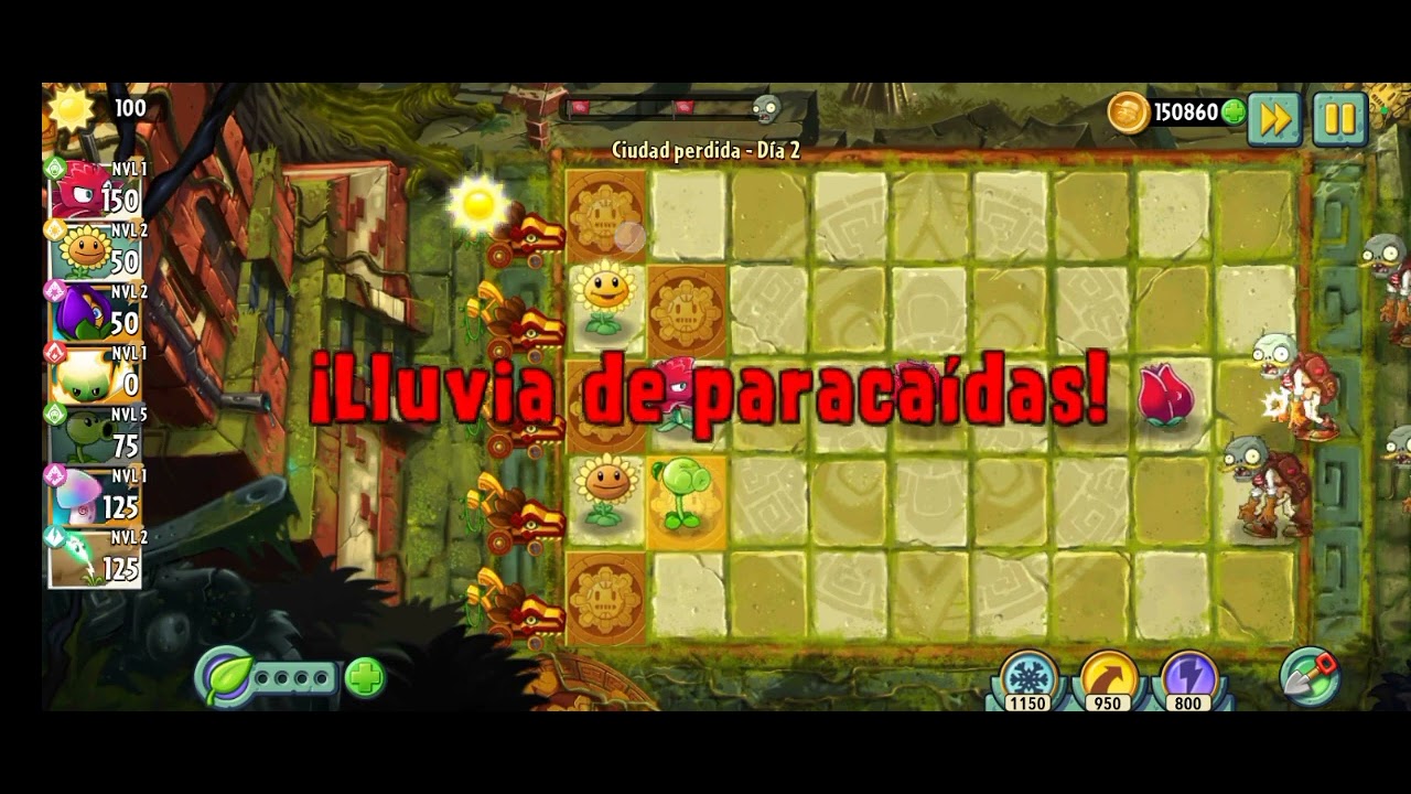 Día 2 de la cuidad perdida de plantas vs zombis 2 😎