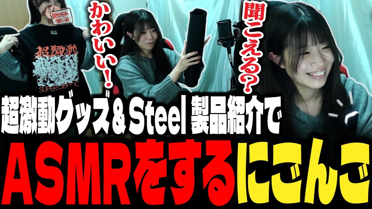 【実写配信】超激動グッズとSteelSeriesさんの製品紹介でASMRをするにごんご【にごんご/切り抜き】