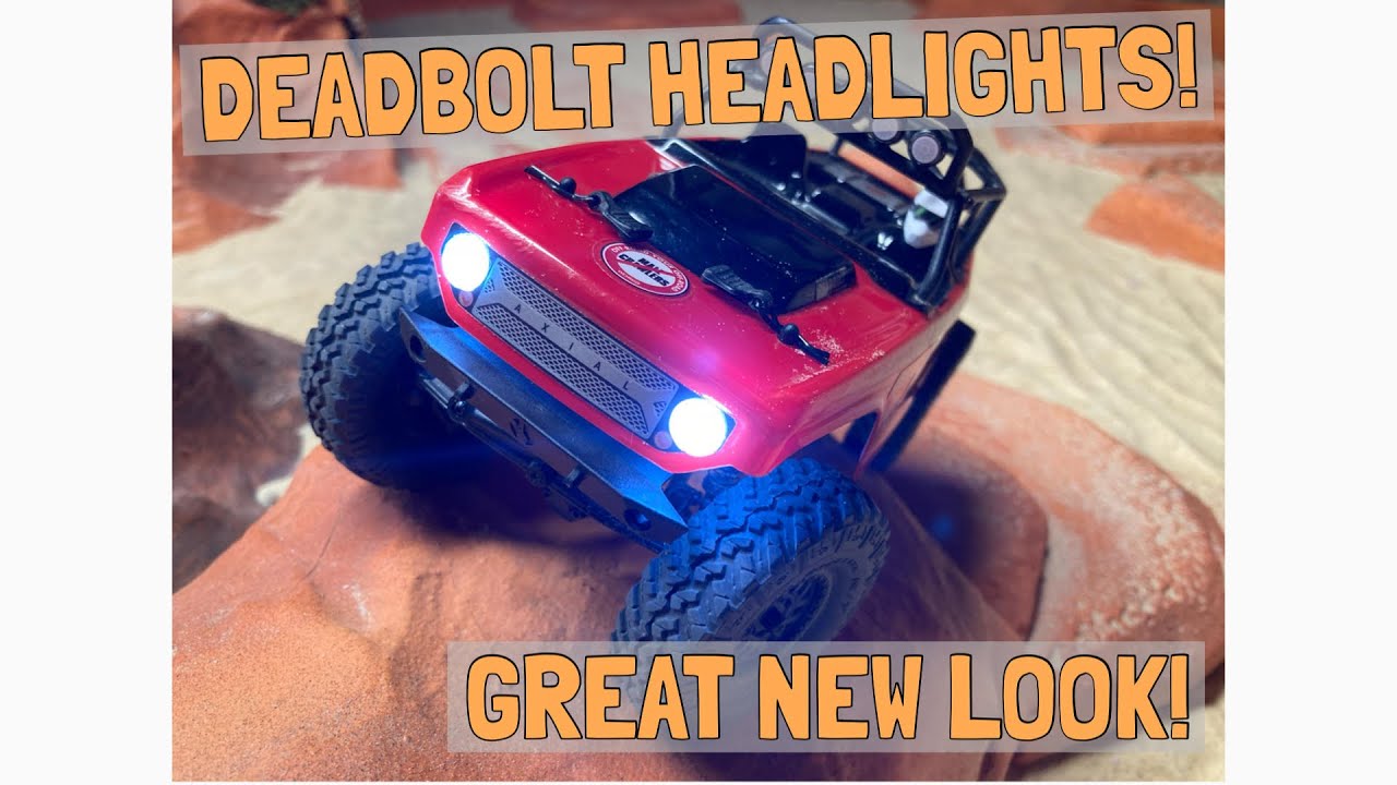 SCX24 Deadbolt And C10 Cheap Headlight Upgrade!