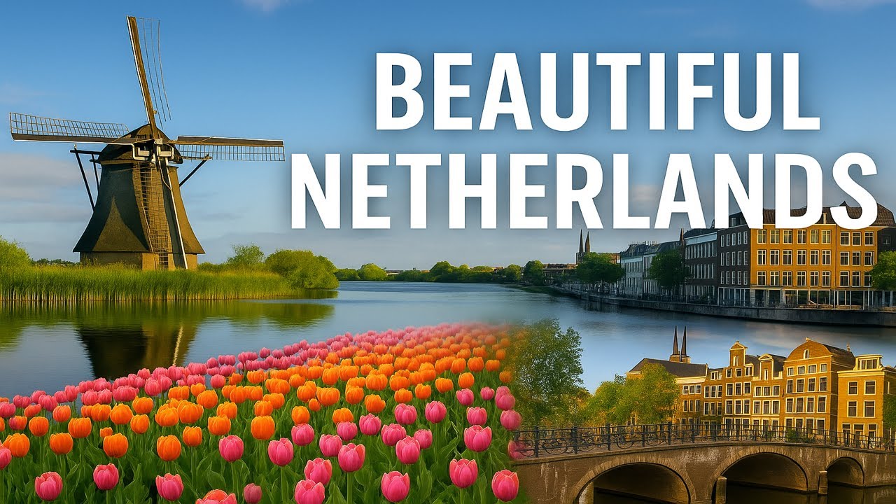 Beautiful Places to Visit in Netherlands | Silent Travel Video HD| Relaxing Background Music.