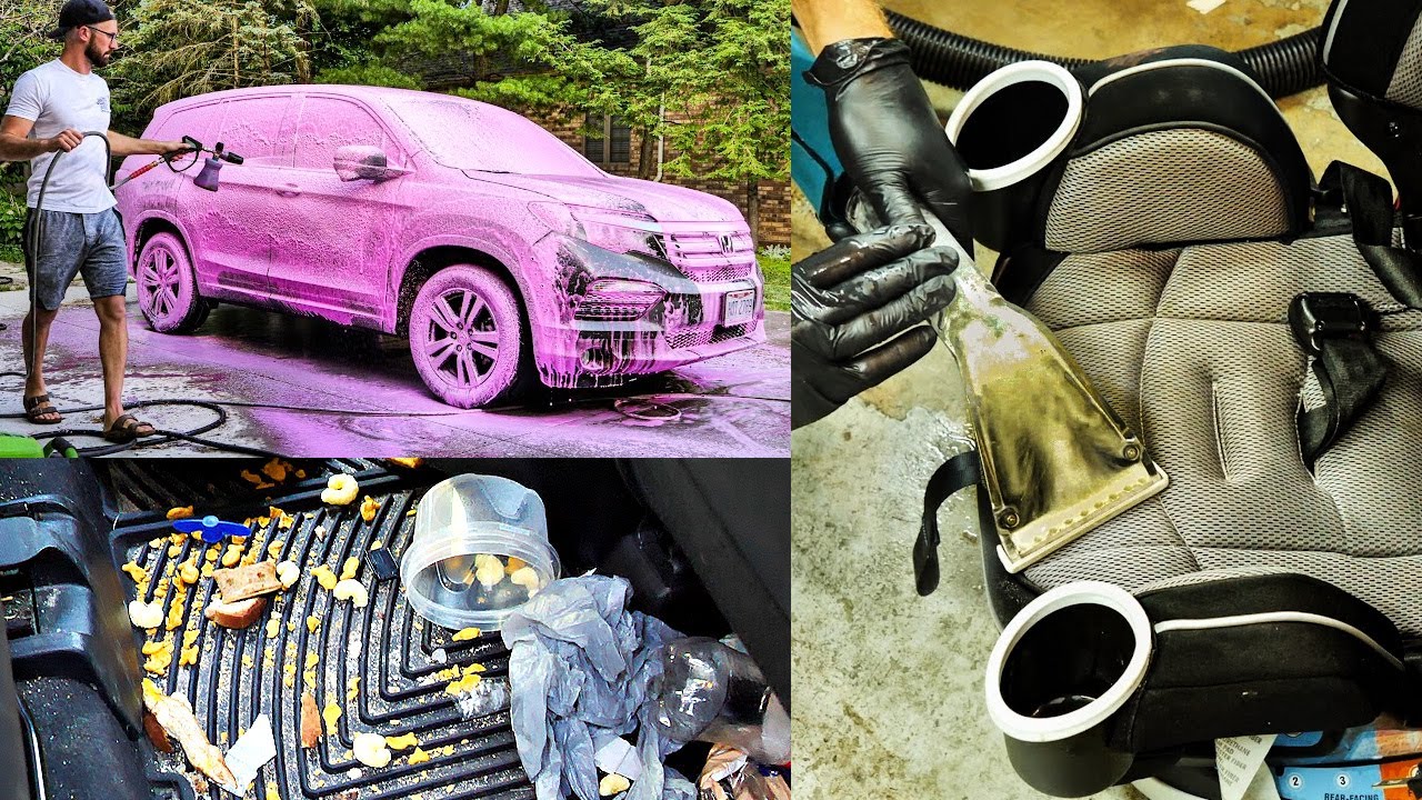 Можно ли очистить? Очистка Nasty, Kid Trashed Honda Pilot SUV | Реставрация деталей автомобиля