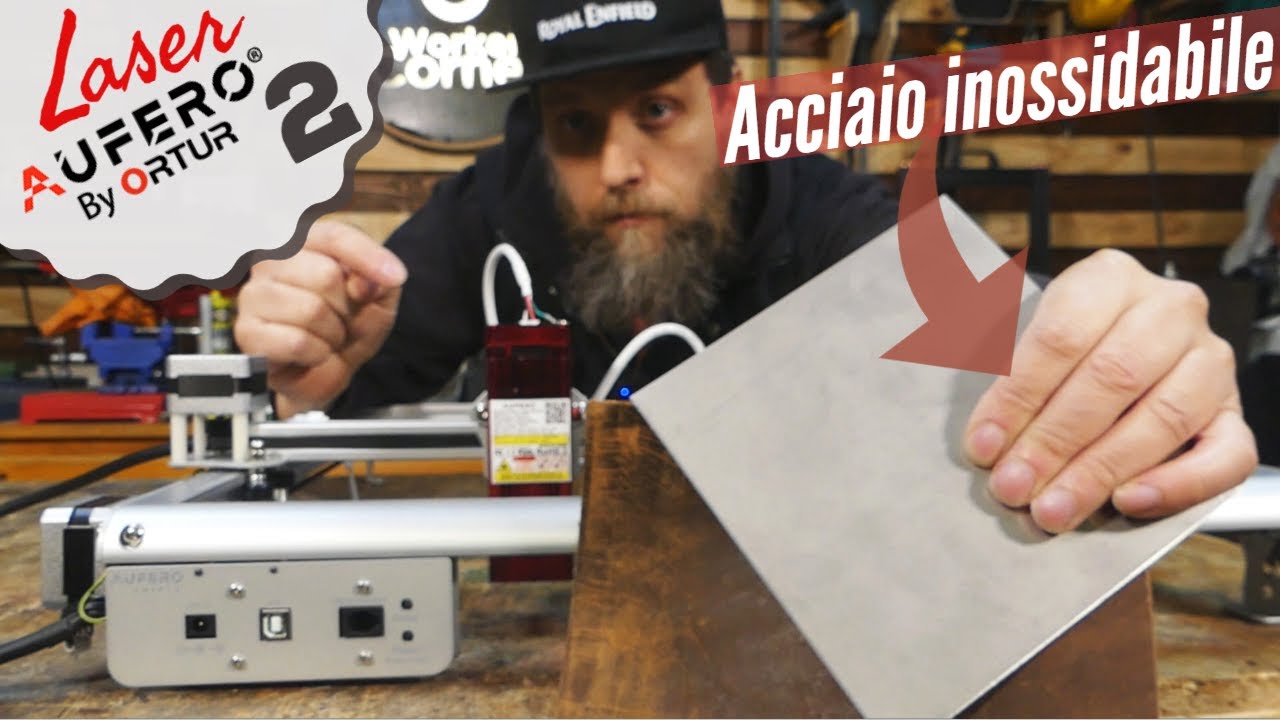 Aufero Laser 2 - Proviamo ad incidere l'acciaio inossidabile con  il LU2-4-SF?