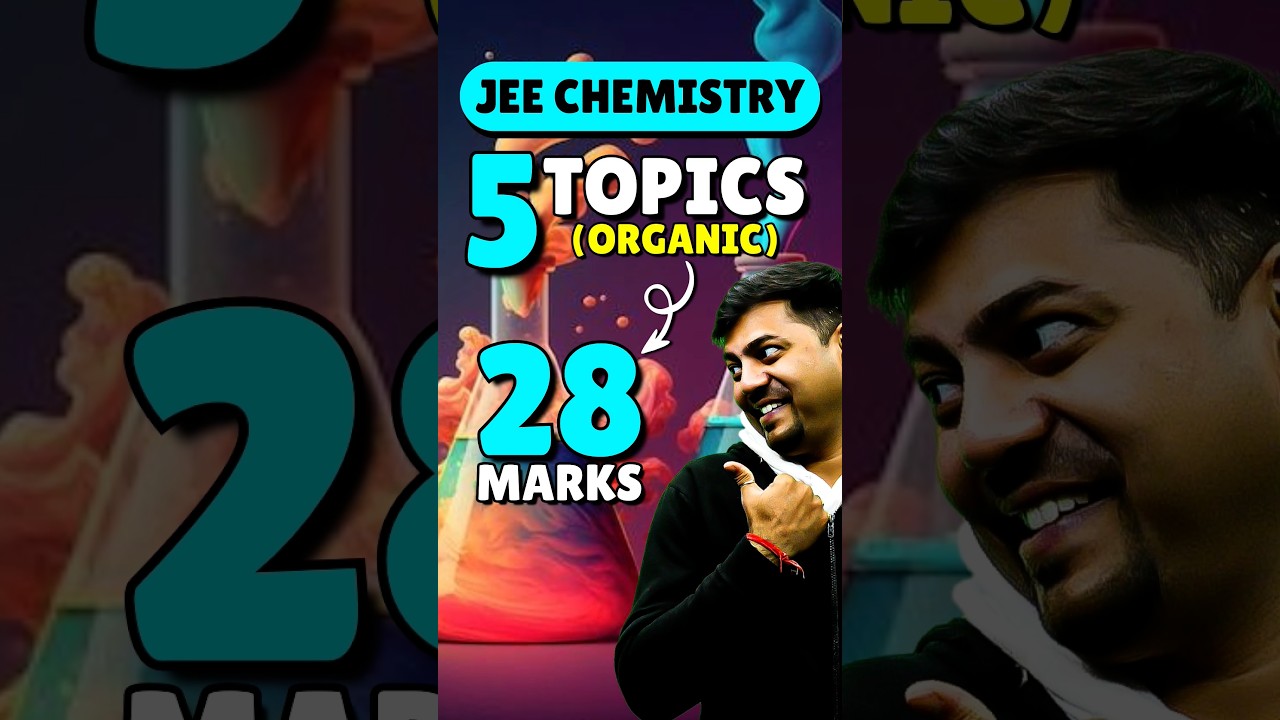 JEE Organic Chemistry: 5 Topics to get 28 Marks✅✅