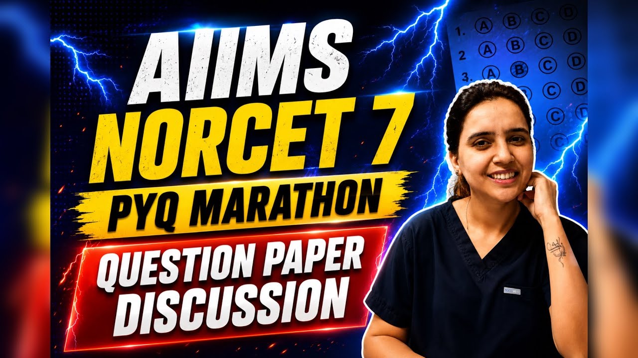🔥 AIIMS NORCET 7 Prelims PYQs