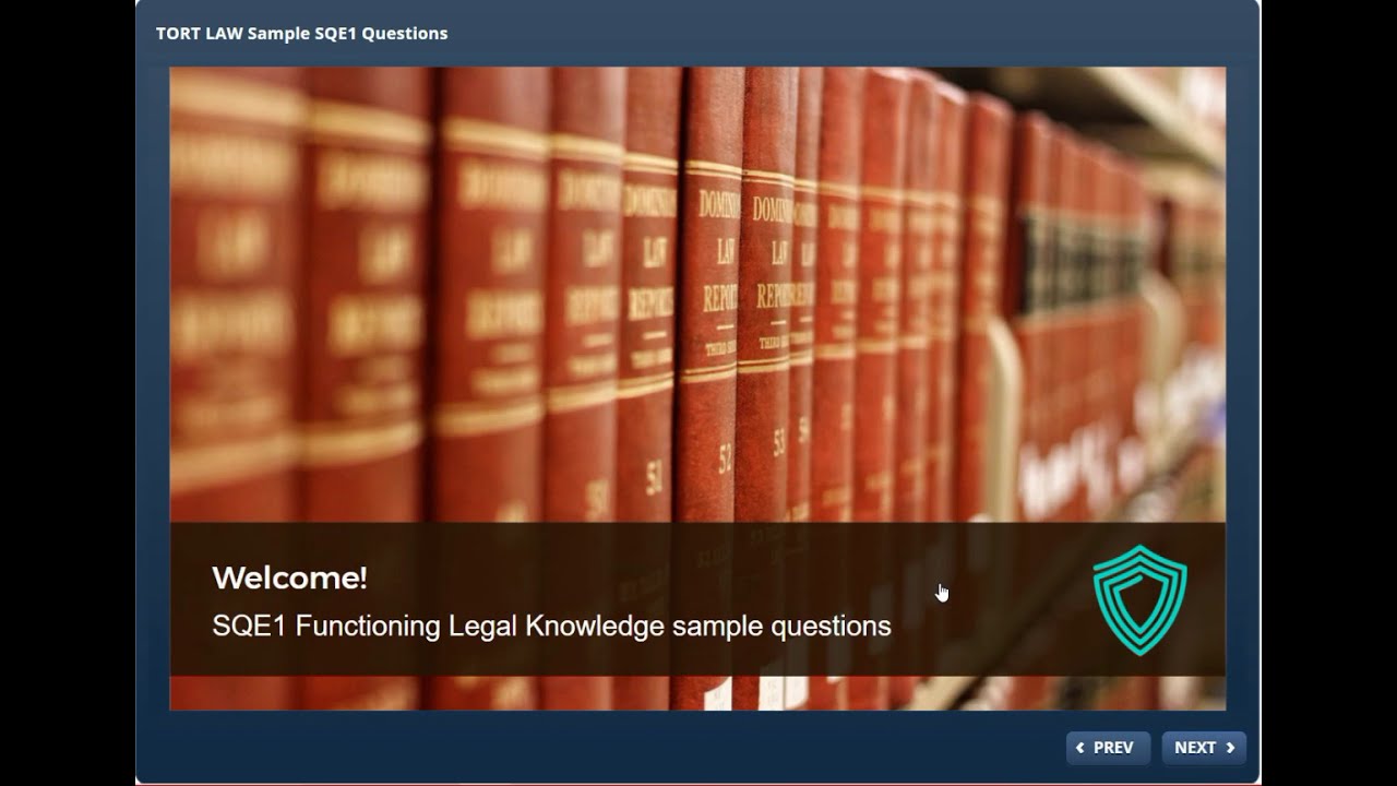 Legal Study Skills SQE1 MCQ Revision Sample