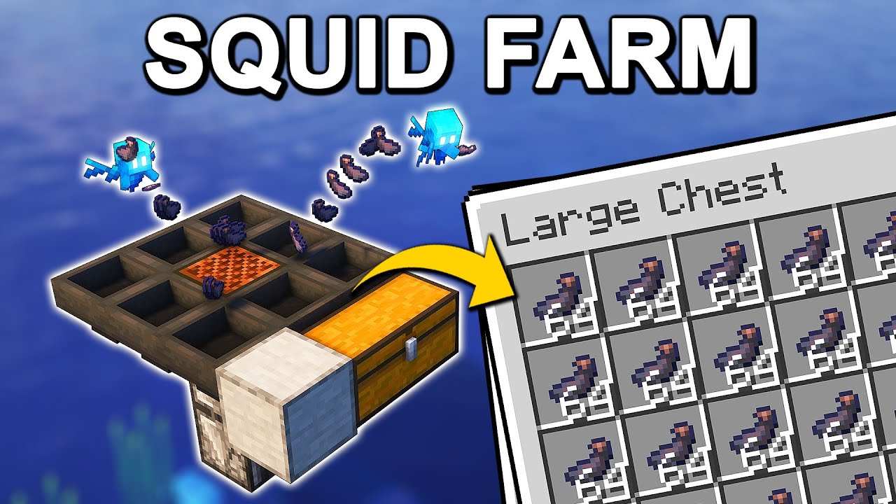 EASY Squid Farm in Minecraft 1.21+ (Tutorial)